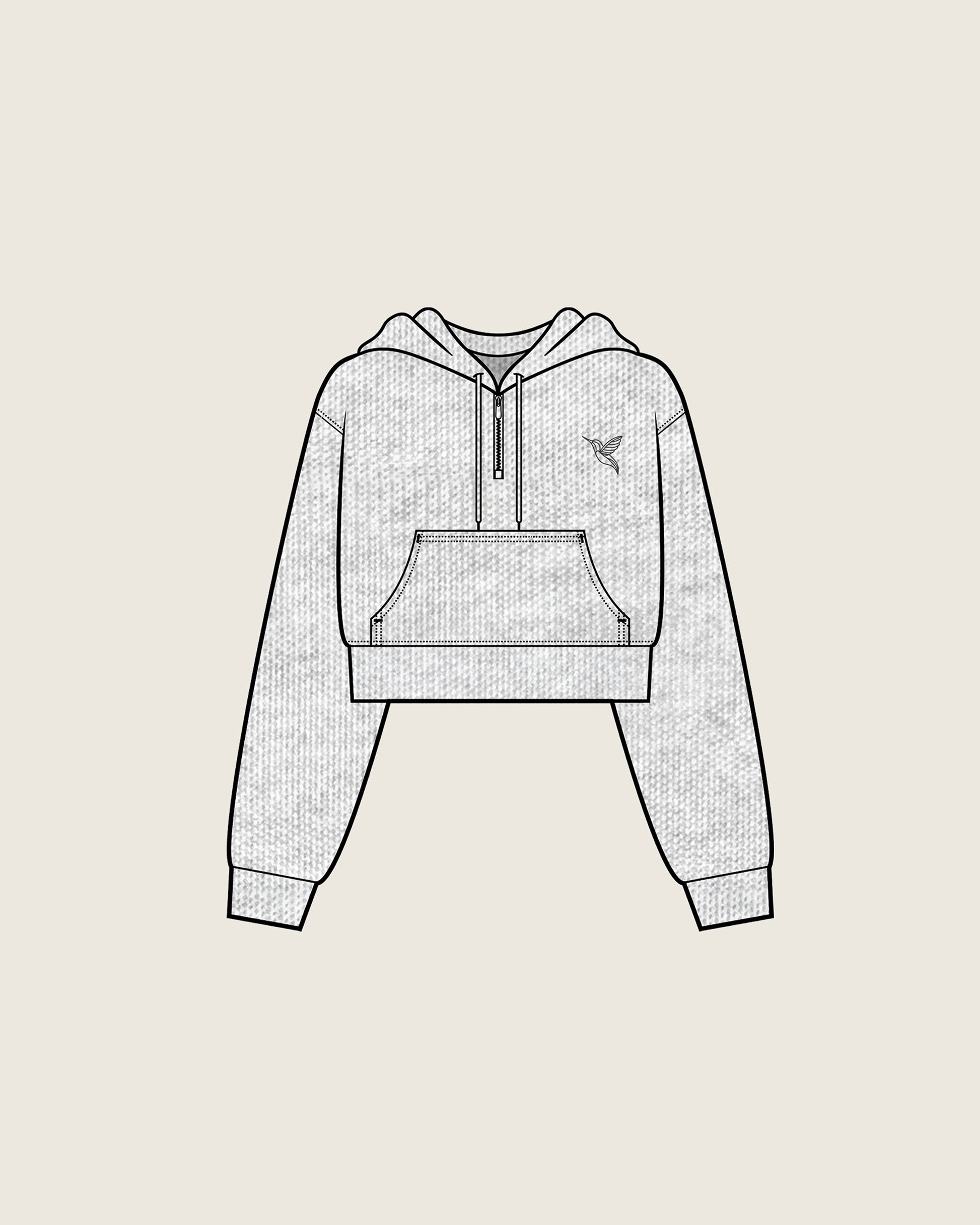 Ocean half-zip Hoodie / Gray
