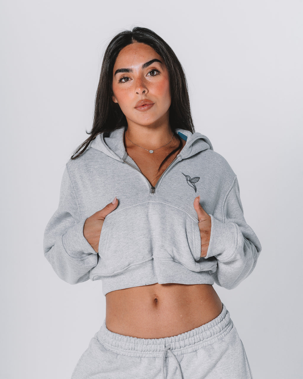 Ocean half-zip Hoodie / Gray