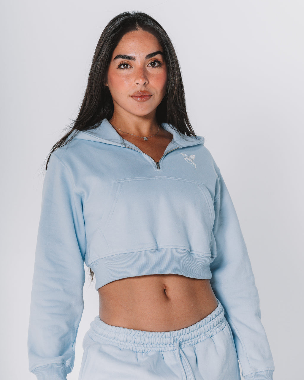 Ocean half-zip Hoodie / skyblue