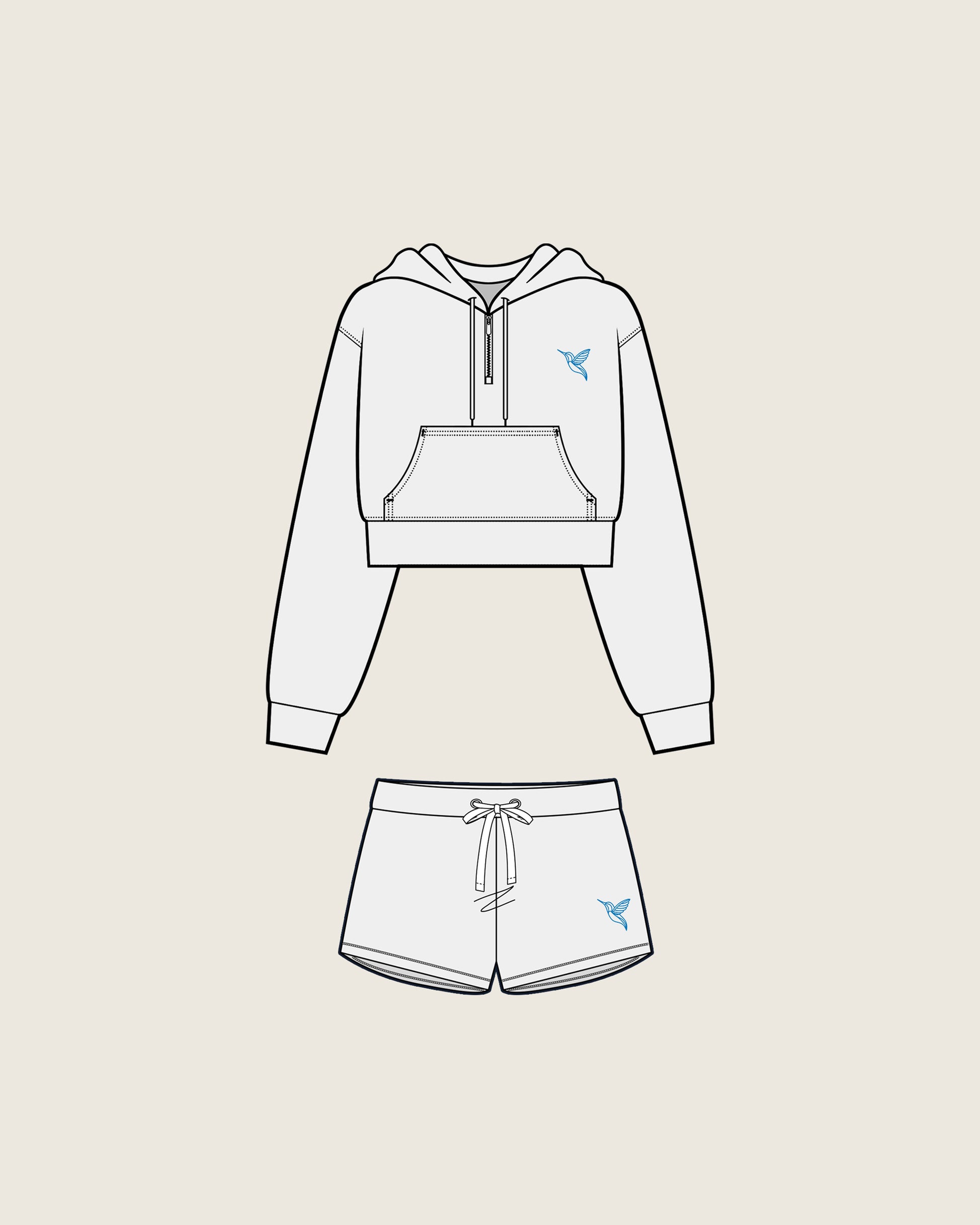 Ocean set / Pearl White