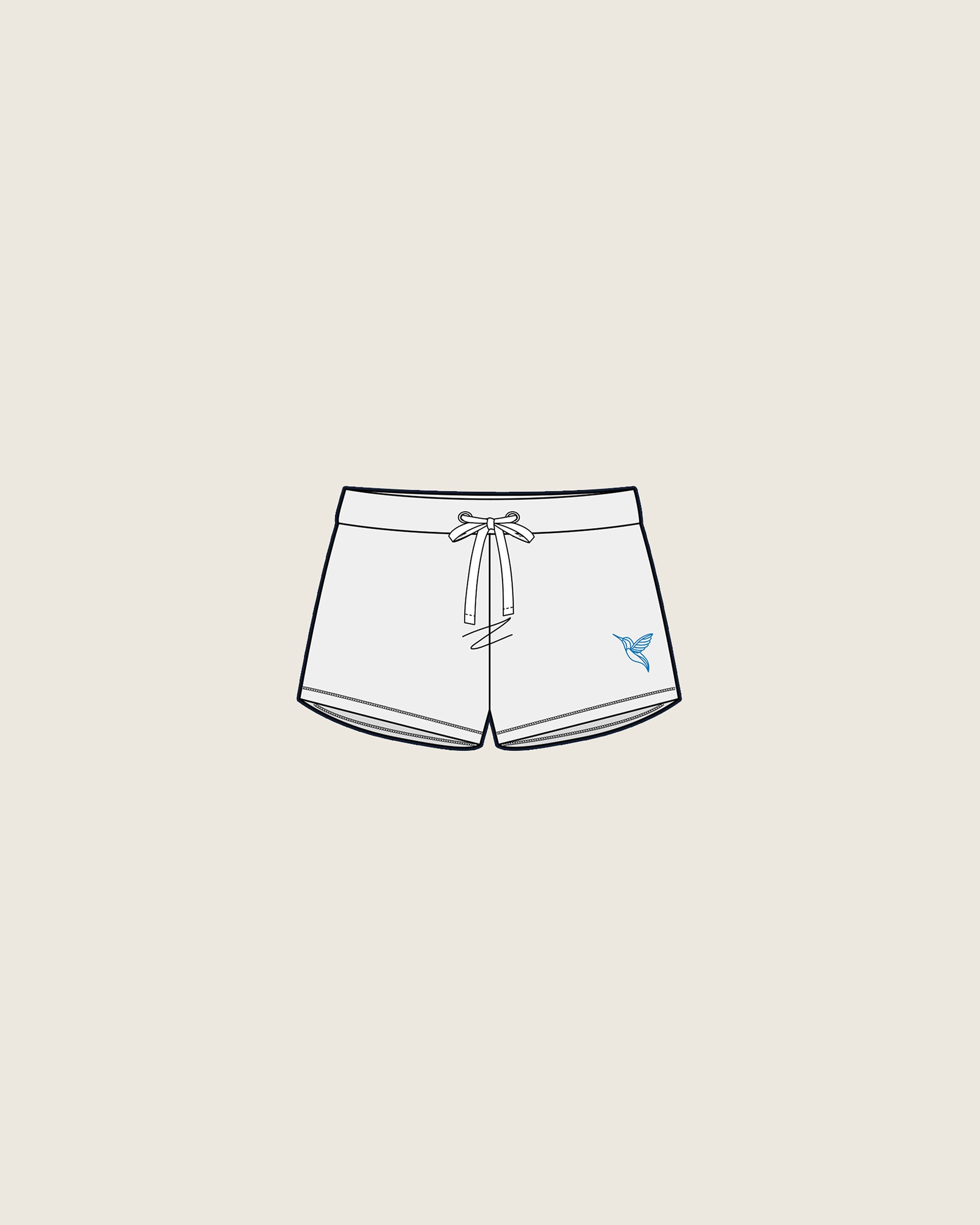 Ocean sweatshort / Pearl White